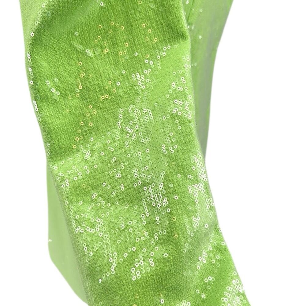 Bronx and Banco Zizi Sequin Embellished Blazer Mini Dress Neon Green Size XS 2 - Picture 14 of 16